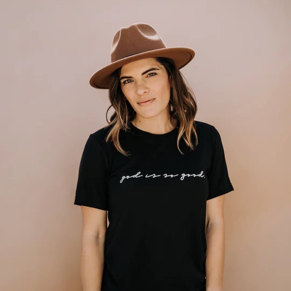 New Saved by grace co  "god is so good" Women's Shirt  MSRP $28.00   # 496